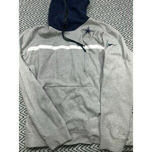 Dallas Cowboys Nike Gray & Navy Hoodie Sweatshirt Men's Size L NFL Team Apparel